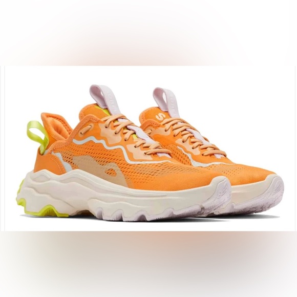 Sorel Women’s Kinetic Breakthru Day Lace Sneakers Orange Size 9.5 - Picture 1 of 10